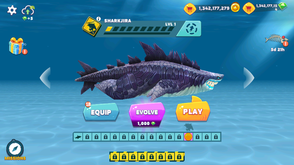 饥饿鲨进化Hungry Shark Evolution mod菜单版10.6.0内置菜单版