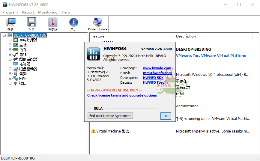 HWiNFO硬件检测工具v8.28绿色版