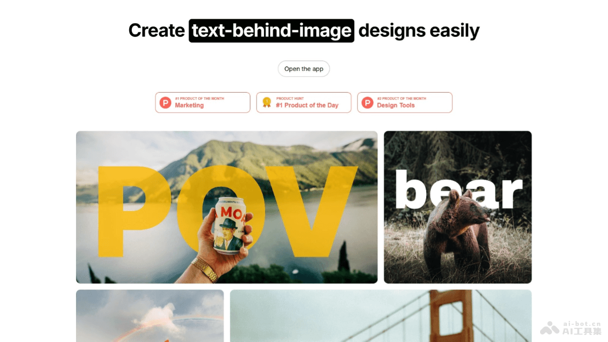 Text Behind Image
