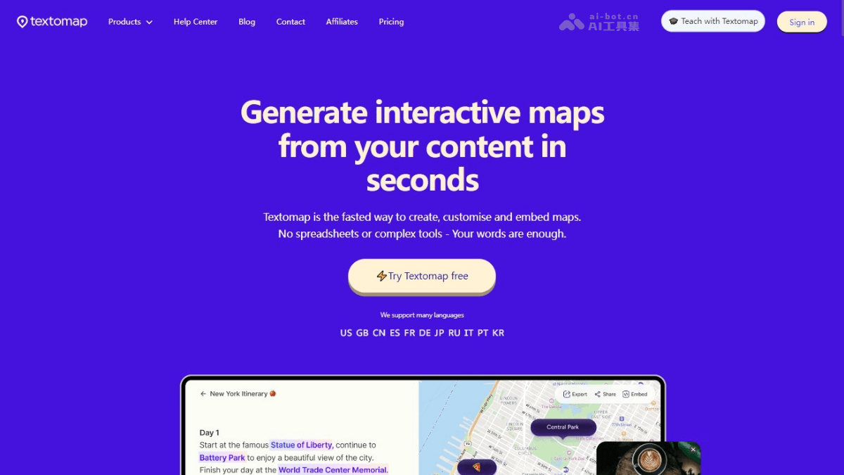 textomap
